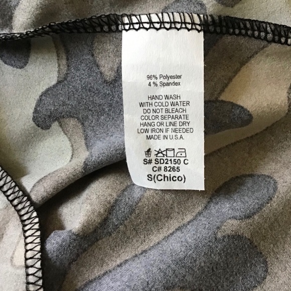 VOLL Style USA | Camo Cold Shoulder Baby Doll Tunic - Picture 9 of 10